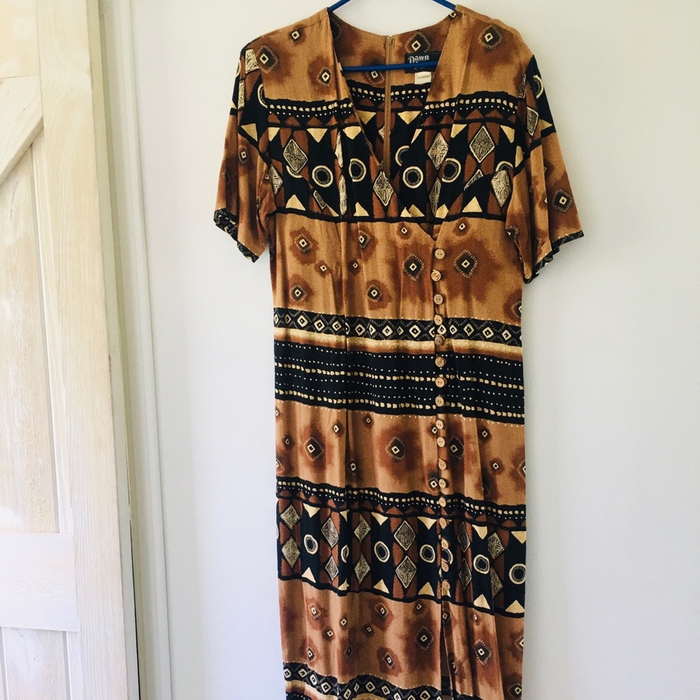 Vintage-Look Short Sleeve Dress